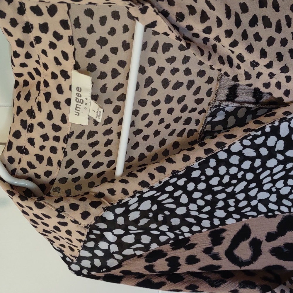 Umgee Leopard Patchwork Button Down Dress - Picture 3 of 5